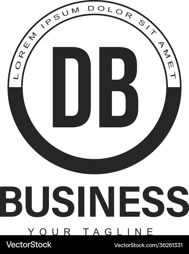 Db initial a logo design with abstract style Db initial a logo design with abstract style vector image