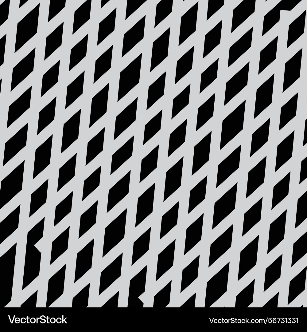 Diagonal diamond grid pattern in monochrome style vector image