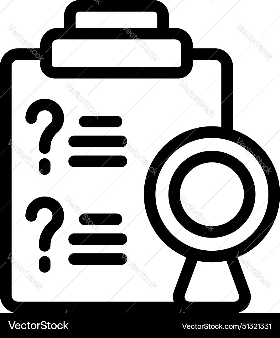 Faq guidance info icon outline problem Faq guidance info icon outline problem vector image