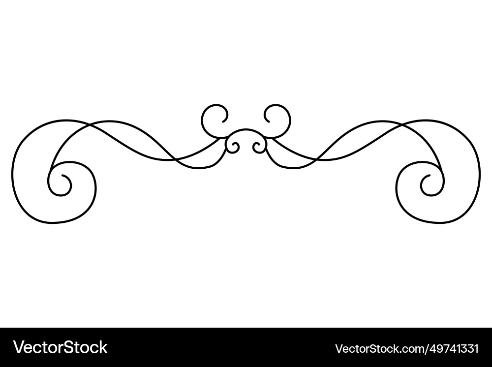 Flourish calligraphic design element page Vector Image