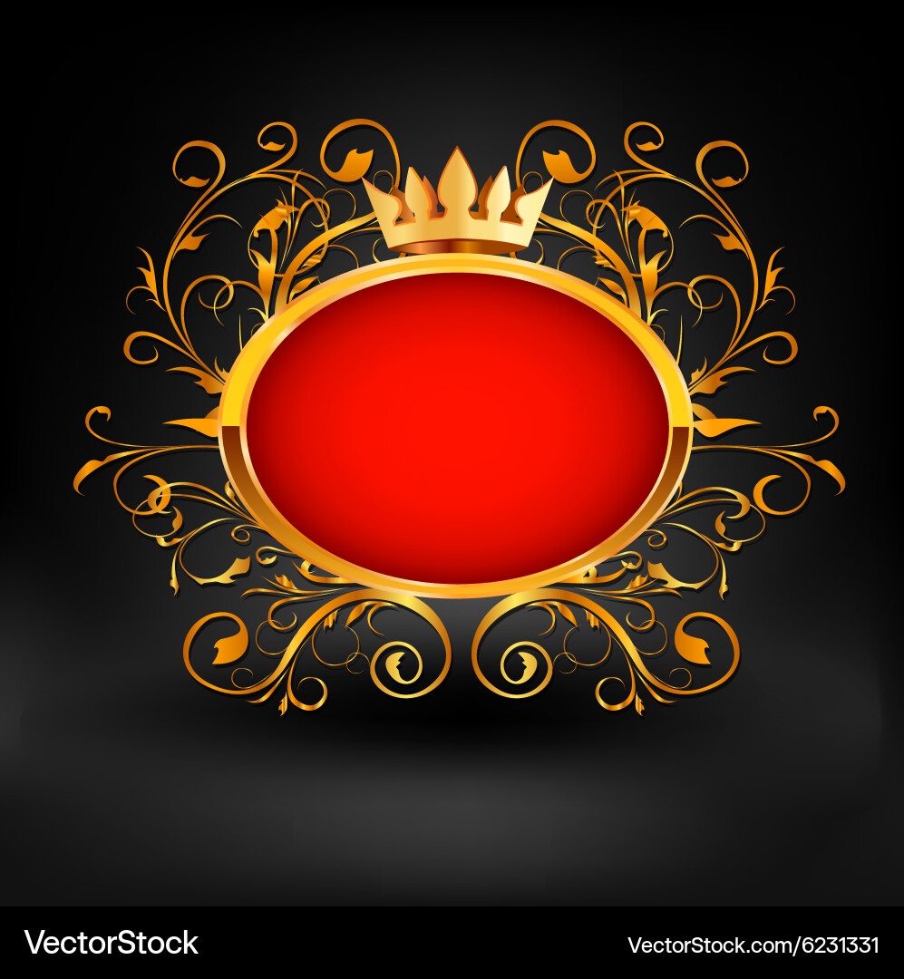 Frame with text on dark background Vector Image