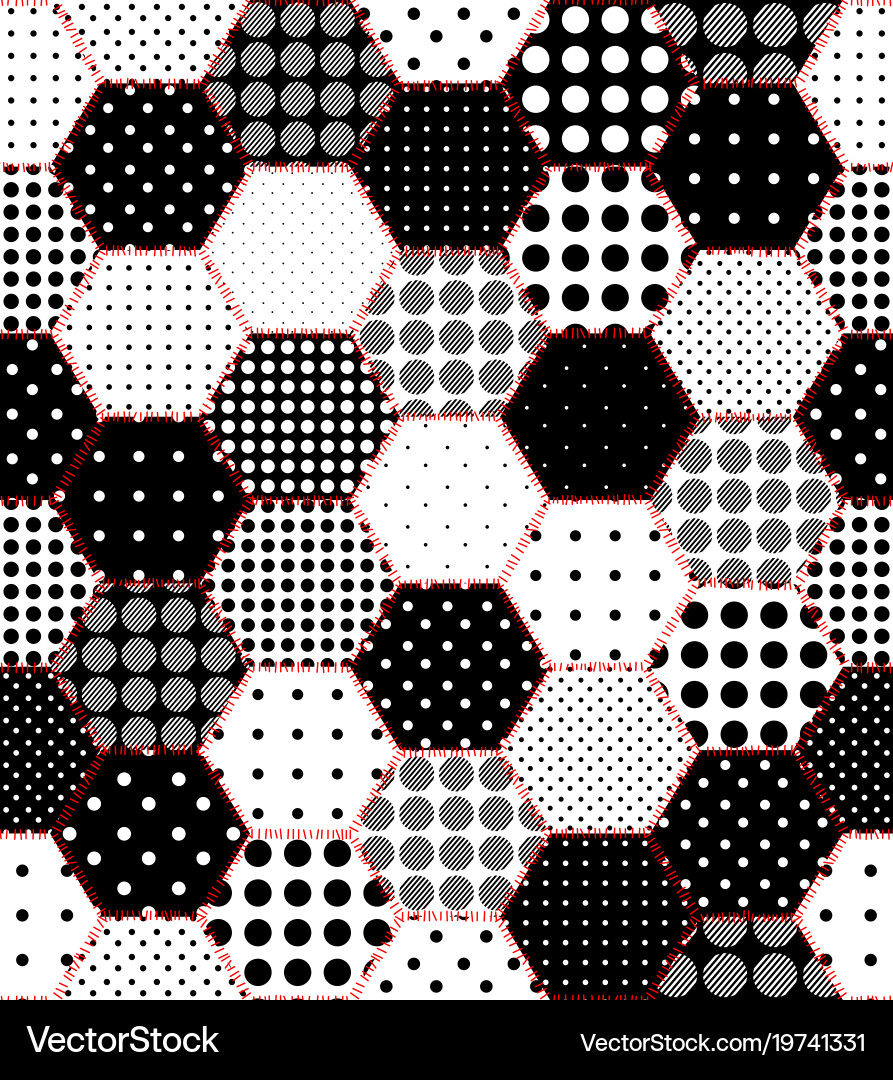 Geometric patchwork pattern of a squares vector image