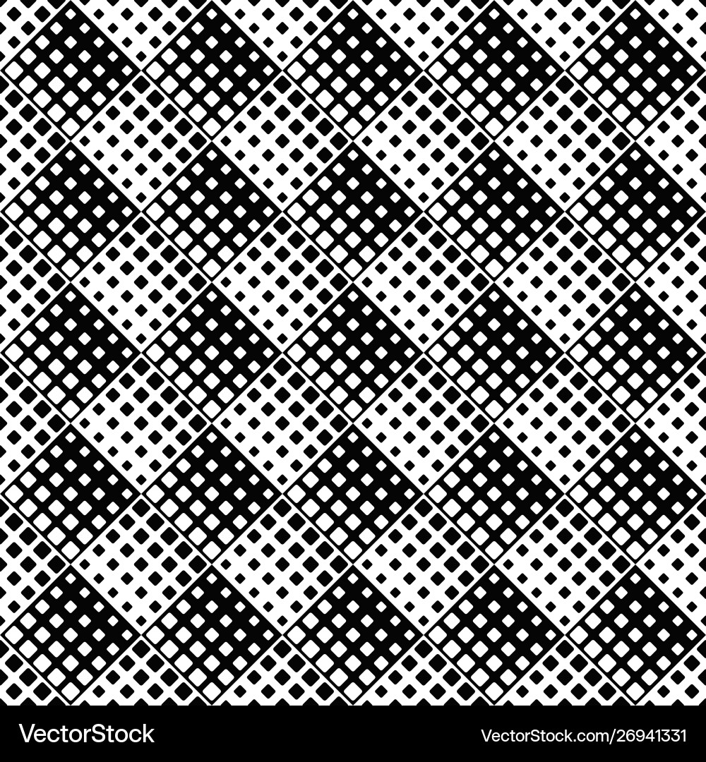 Geometrical monochrome diagonal square pattern vector image