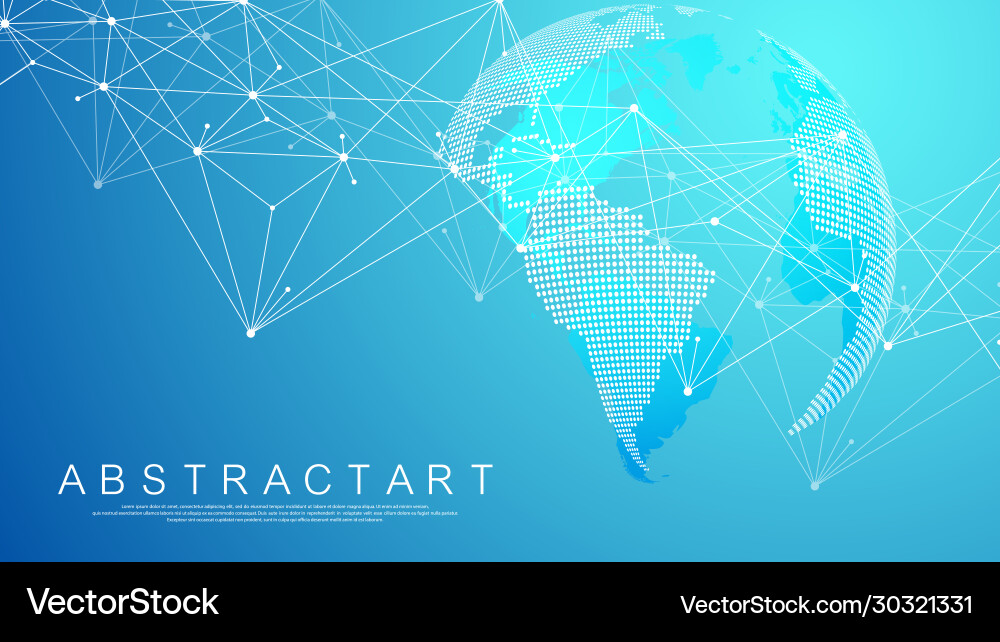 Global network connection concept big data Global network connection concept big data vector image
