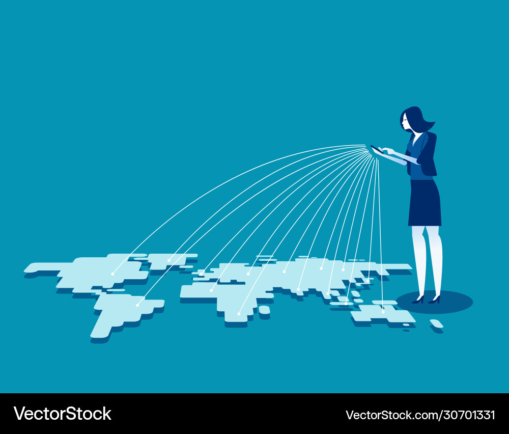 Global Network Connection vector image