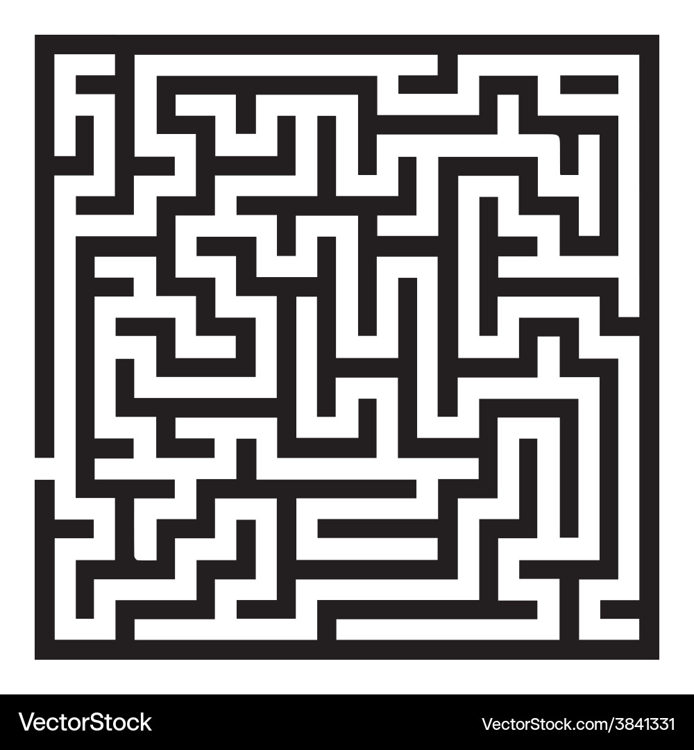 Intricate Maze Pattern Vector Image