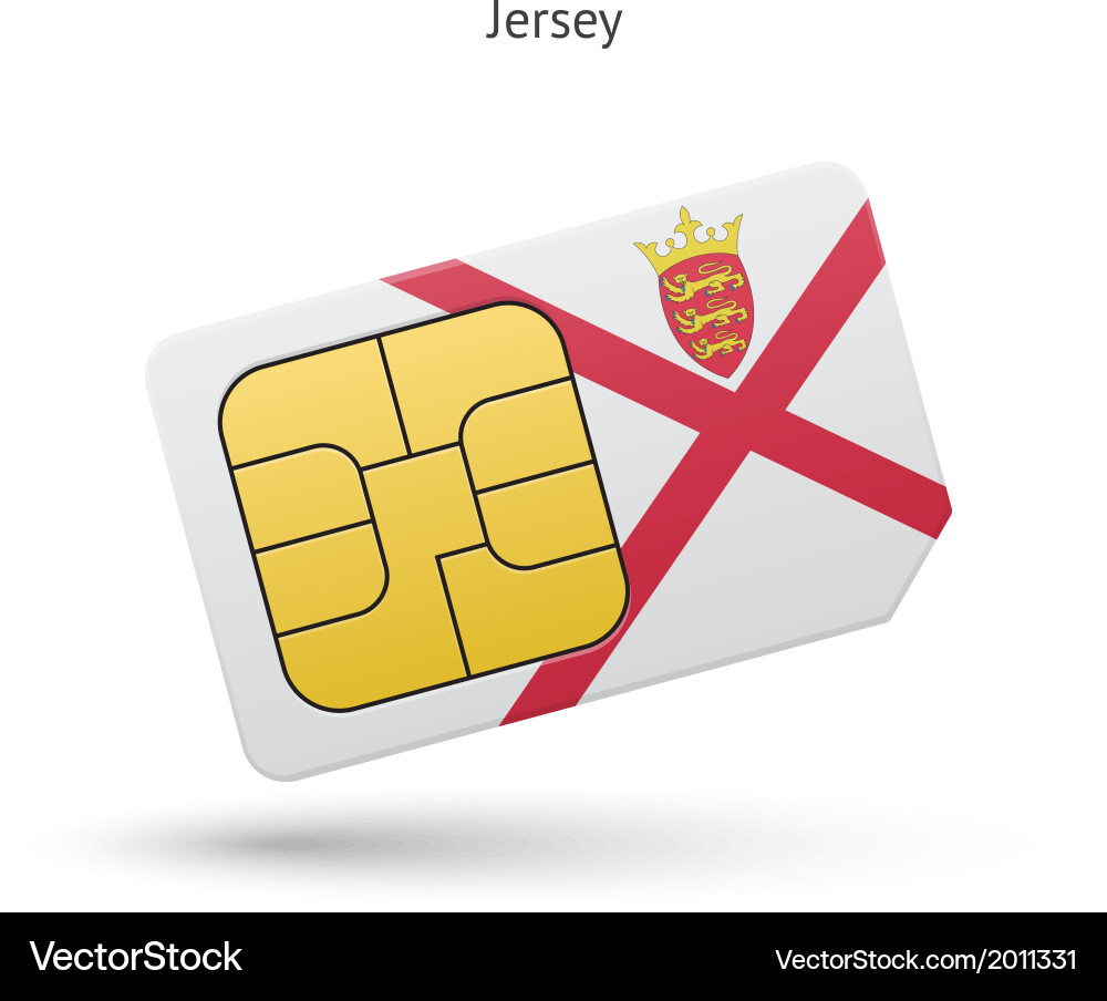 Jersey SIM Card with Flag vector image