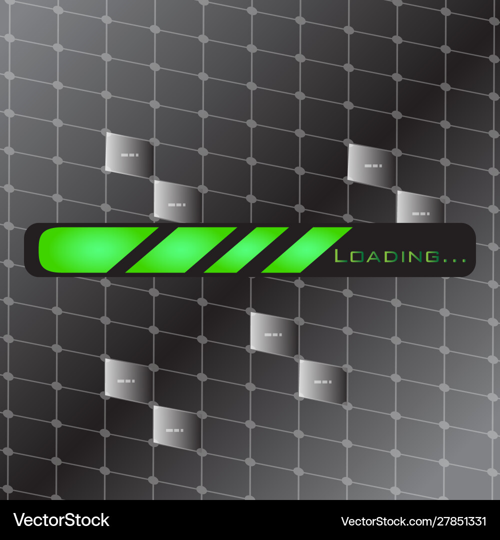 Loading bar over a textured background Vector Image
