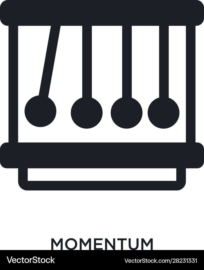Momentum isolated icon simple element from vector image