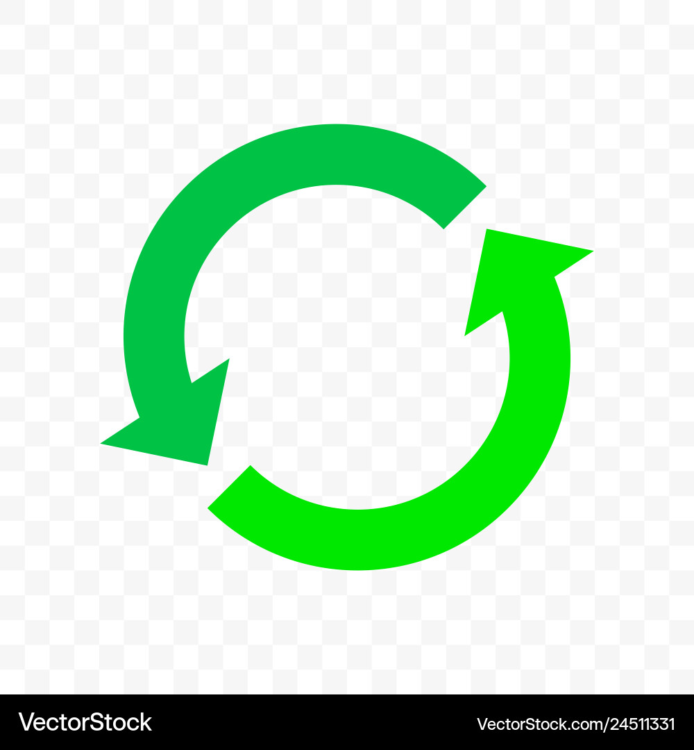 Recycling Cycle Arrow Icon Vector Image