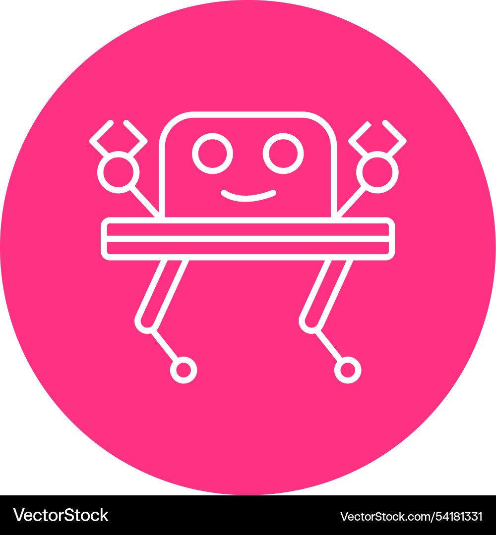Robotics line circle icon Vector Image