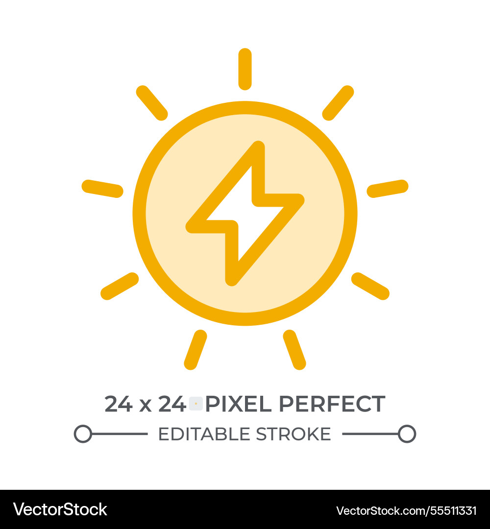 Sun power duotone color ui icon Sun power duotone color ui icon vector image