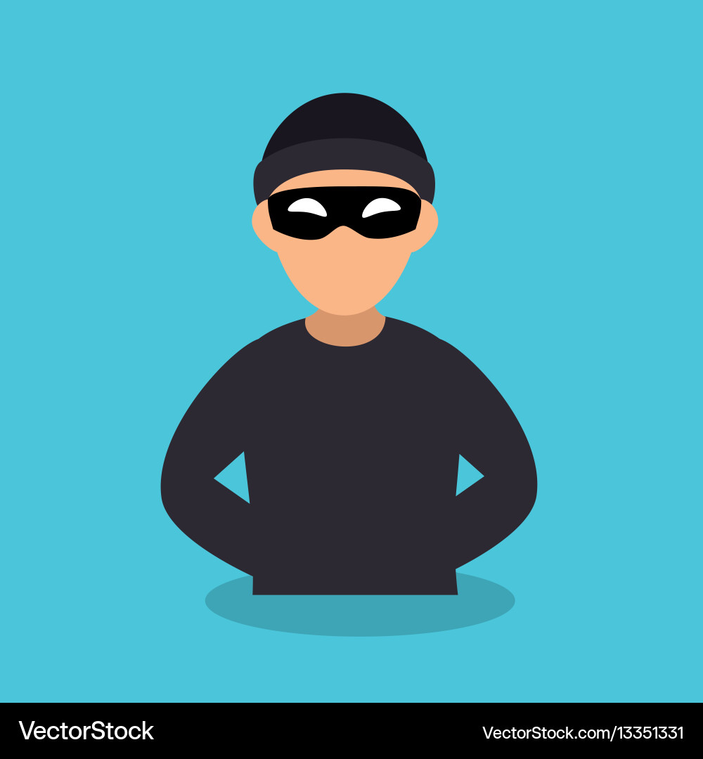 System Hacker Charakter-Symbol vektorbild