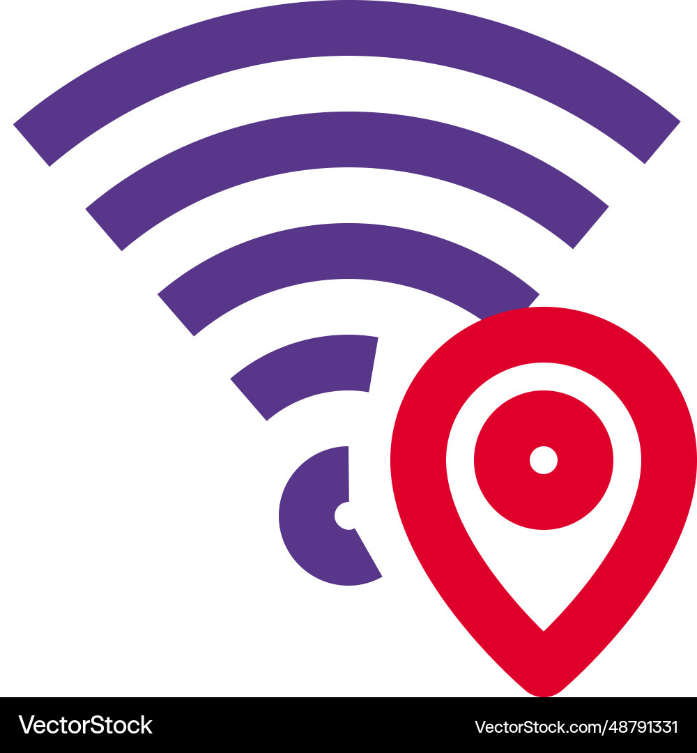 Tracking location easily with wireless connection Vector Image