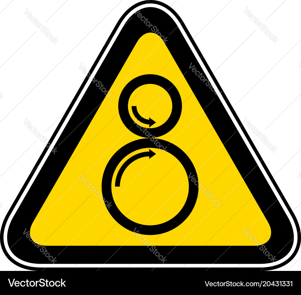 Triangular warning hazard symbol vector image