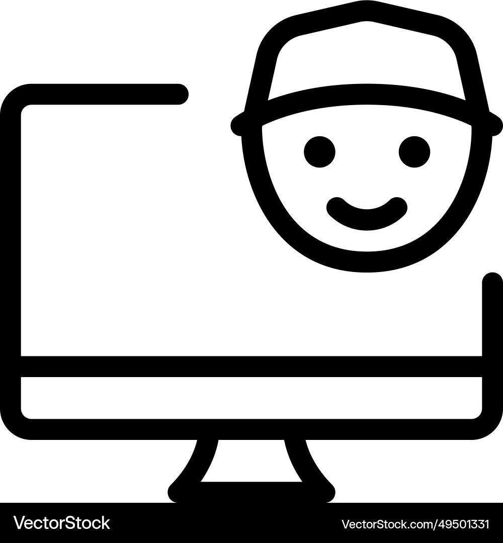 User managing system of computer Vector Image