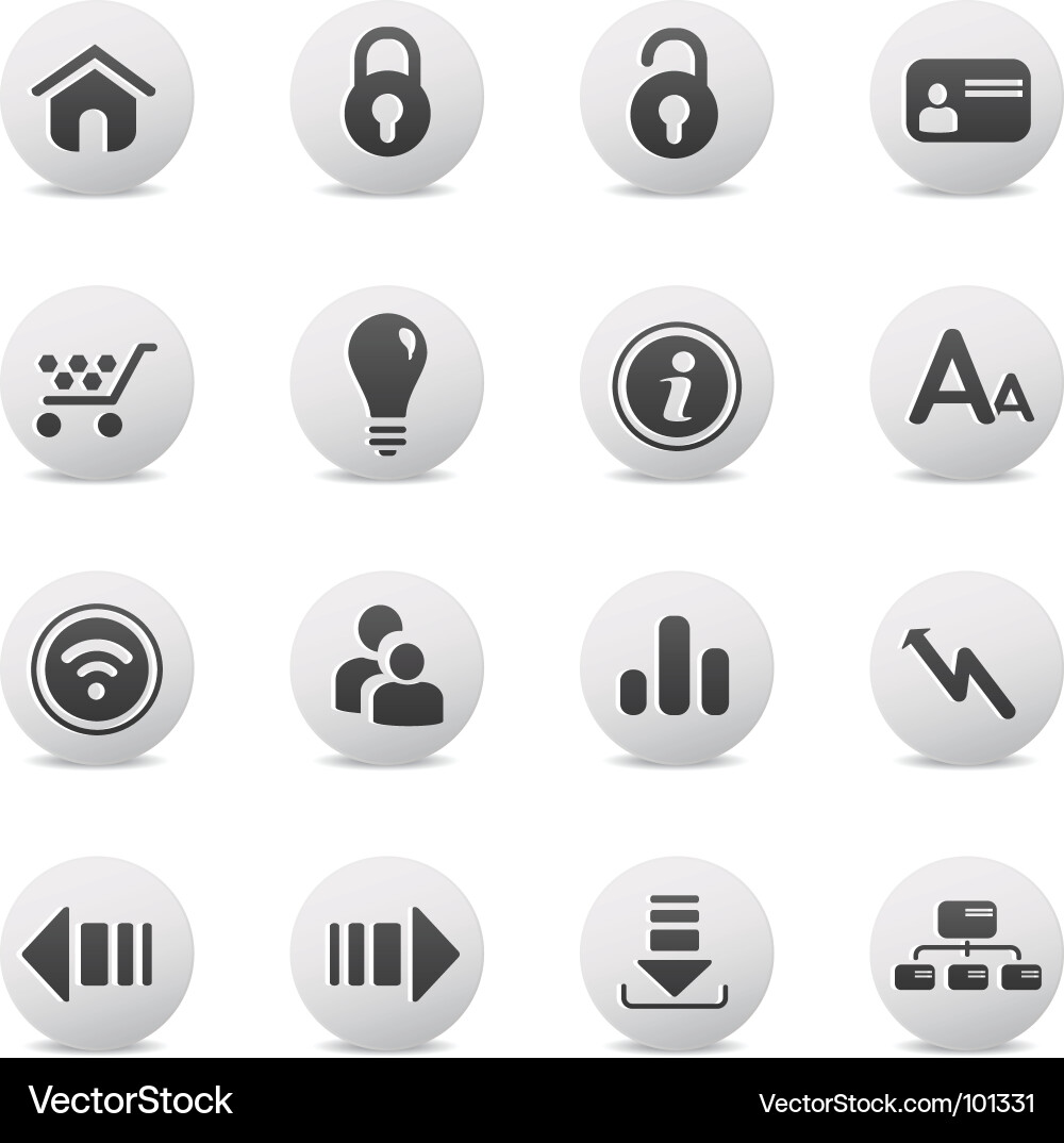Web icons round vector image