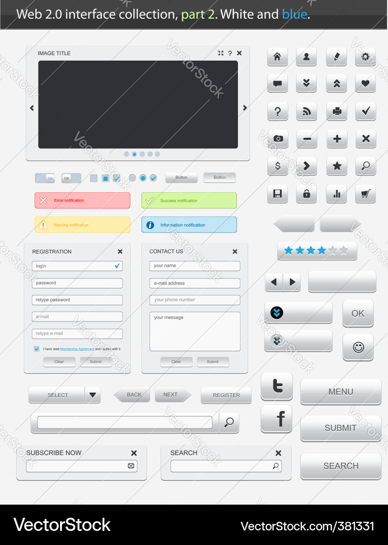 Web Interface - Part 2 vector image