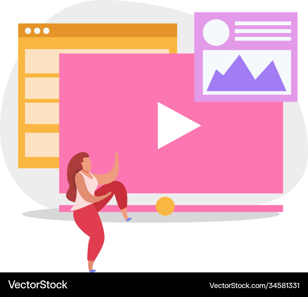 Website content design composition vector image