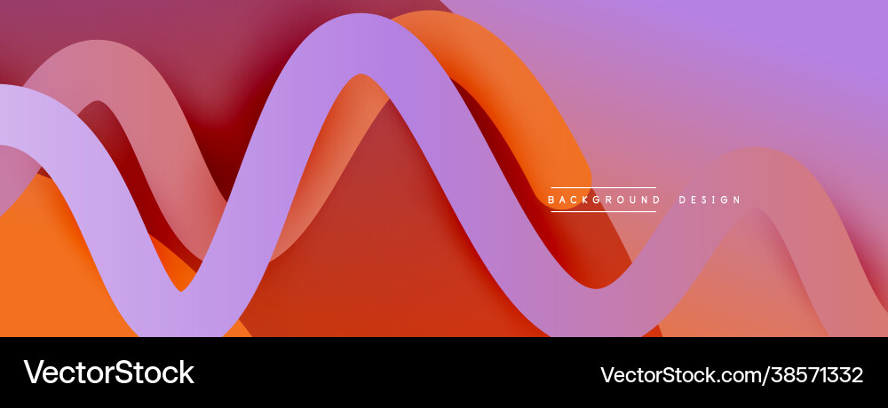 Abstract gradient background with wave line Vector Image