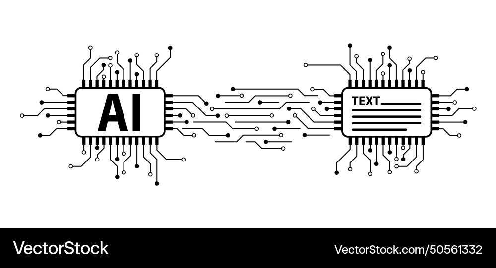 Pictrogram Ai Artificial intelligence ai pictogram Royalty Free Vector