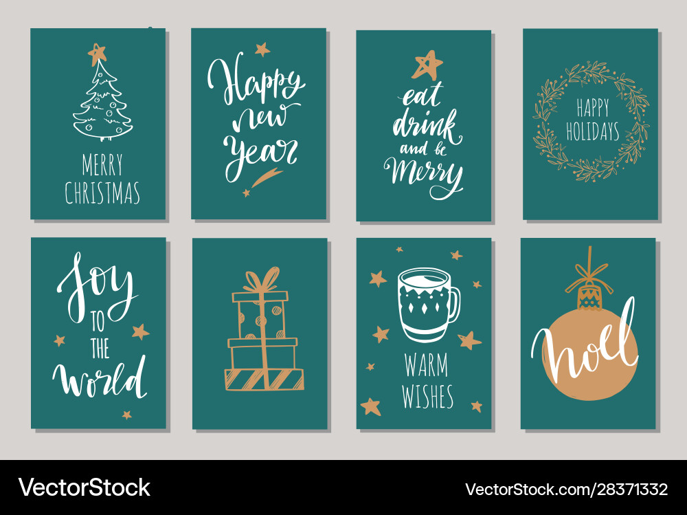 Christmas and new year tags labels Christmas and new year tags labels vector image