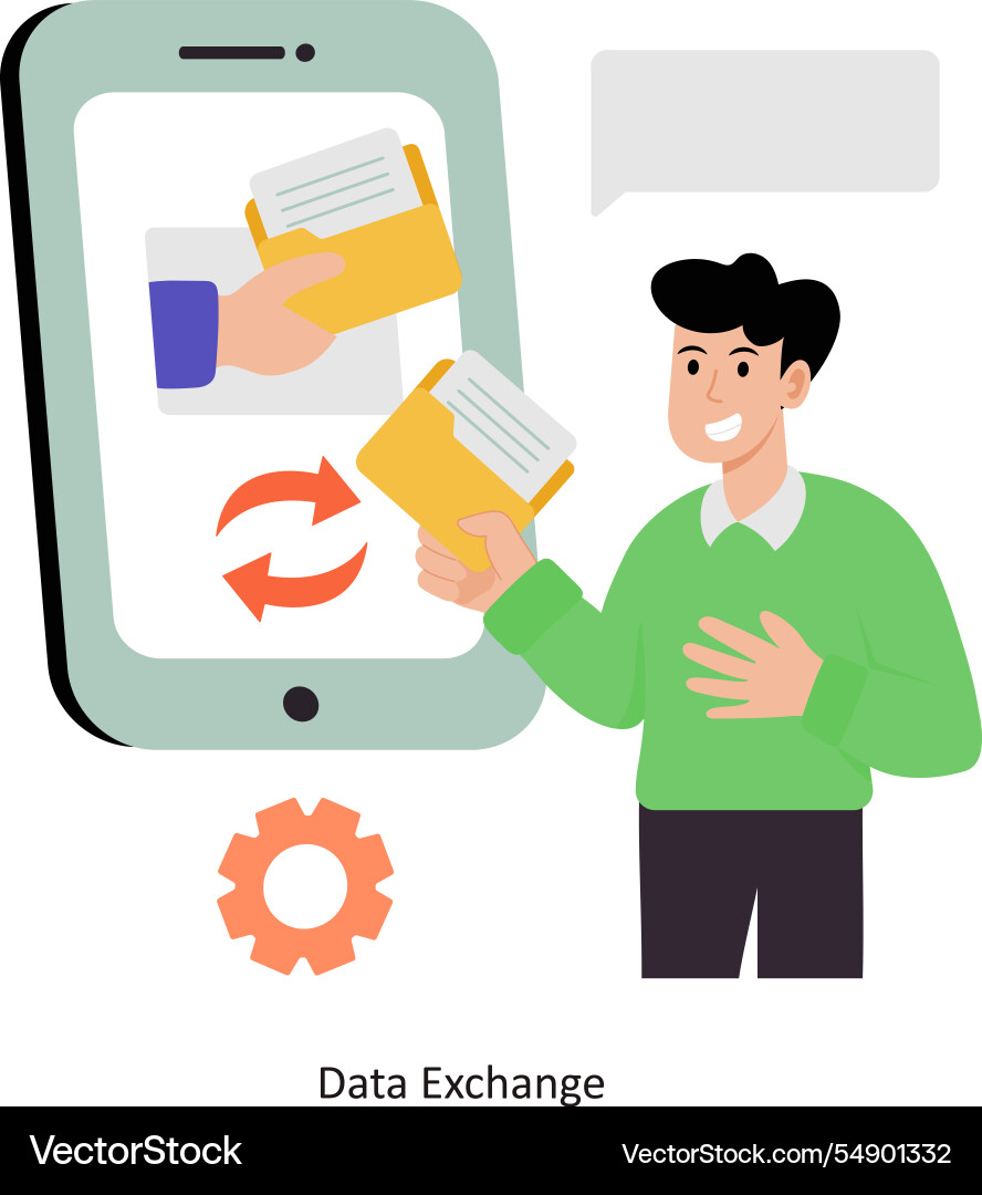 Data exchange eps 10 file Vector Image
