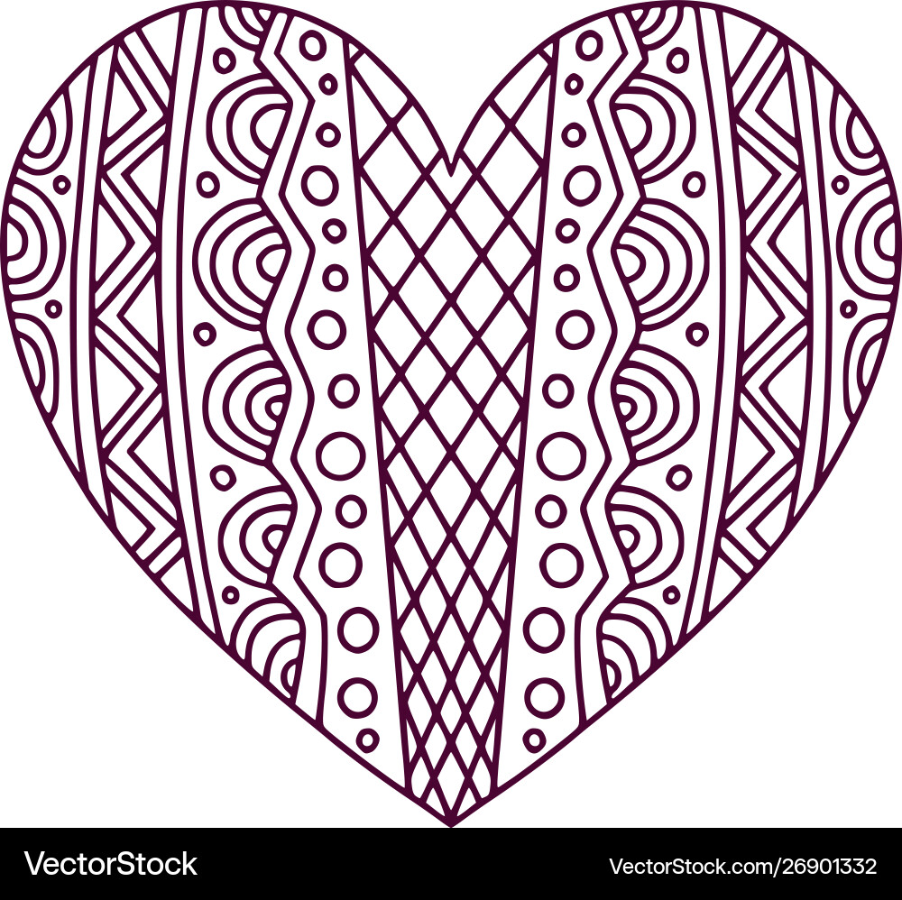 Decorative ornamentalal heart valentines day Decorative ornamentalal heart valentines day vector image