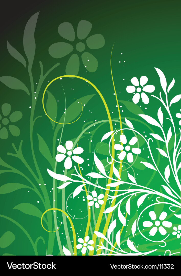 Floral Scroll Pattern Vector Image