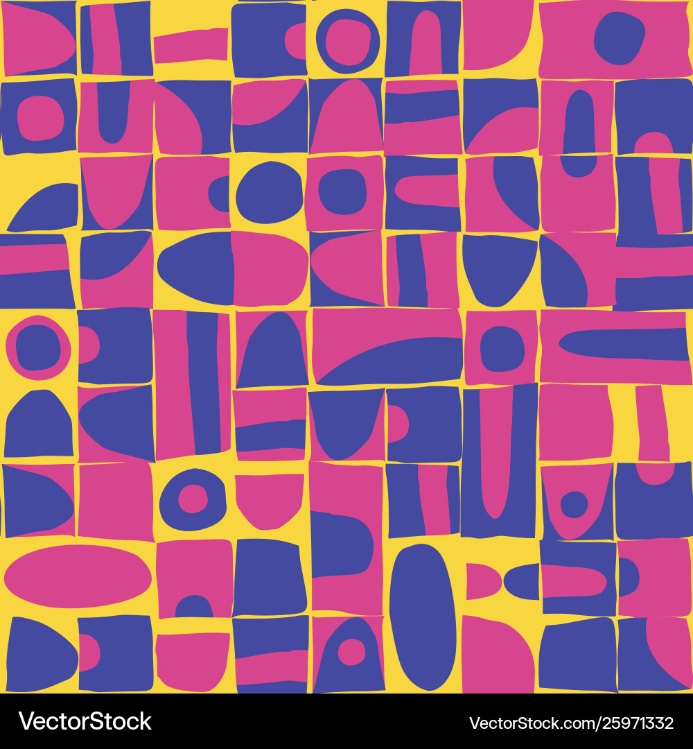 Geometric Blocks Pattern vector image
