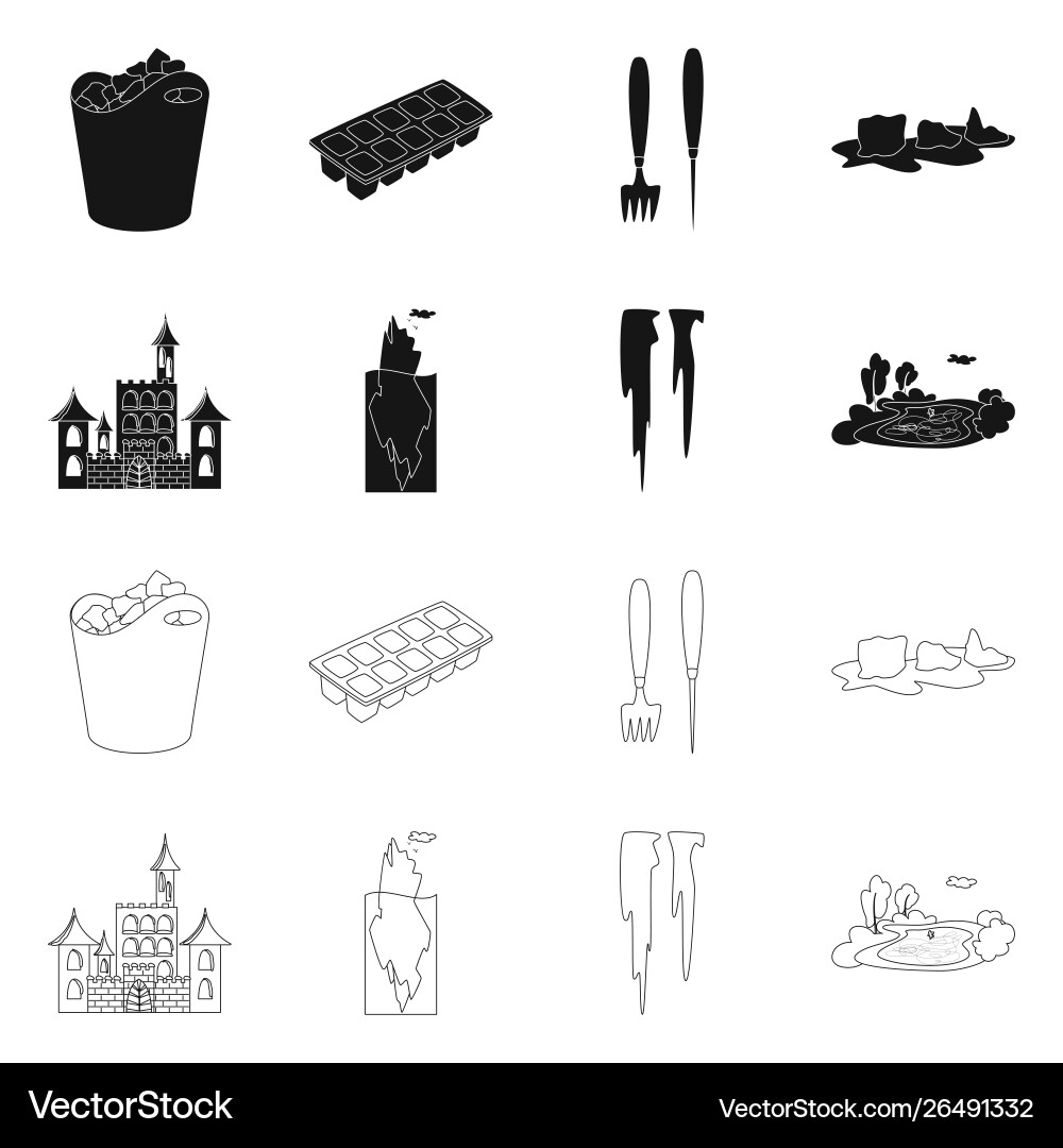 Isolated object texture and frozen logo Isolated object texture and frozen logo vector image