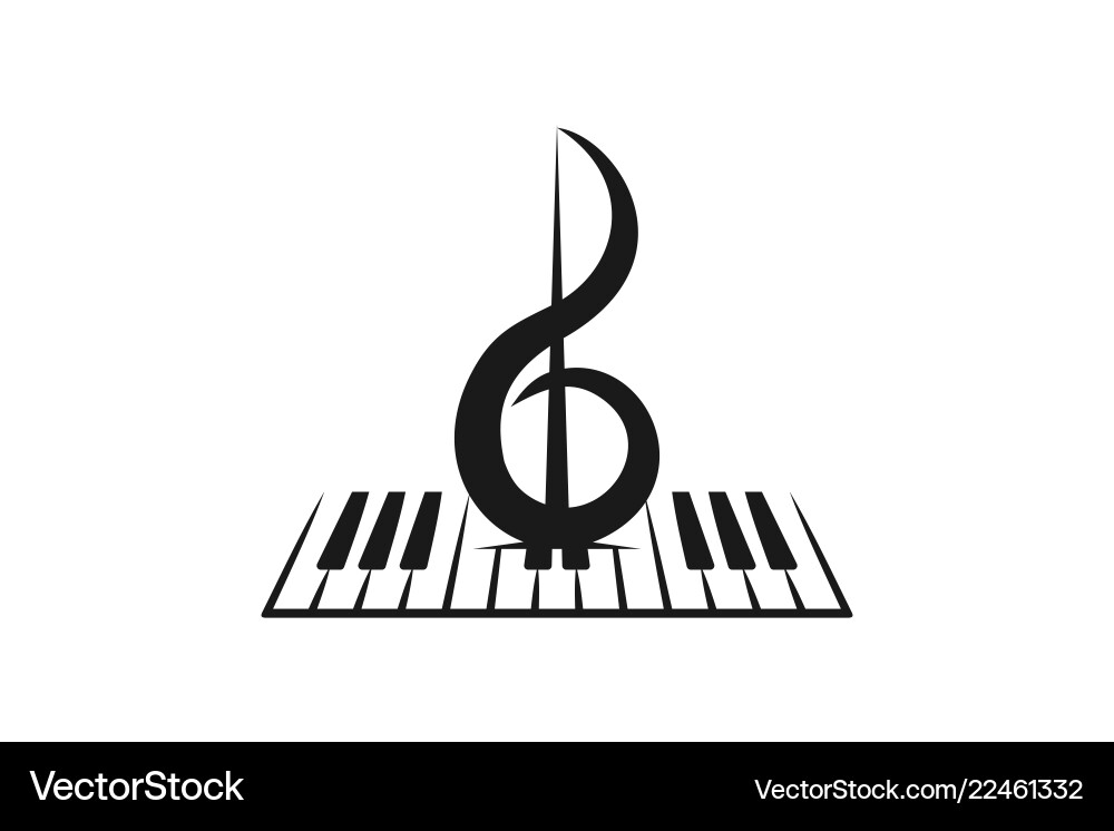 Klavier Violine musikalische Logo Inspiration isoliert Klavier Violine musikalische Logo Inspiration isoliert vektorbild