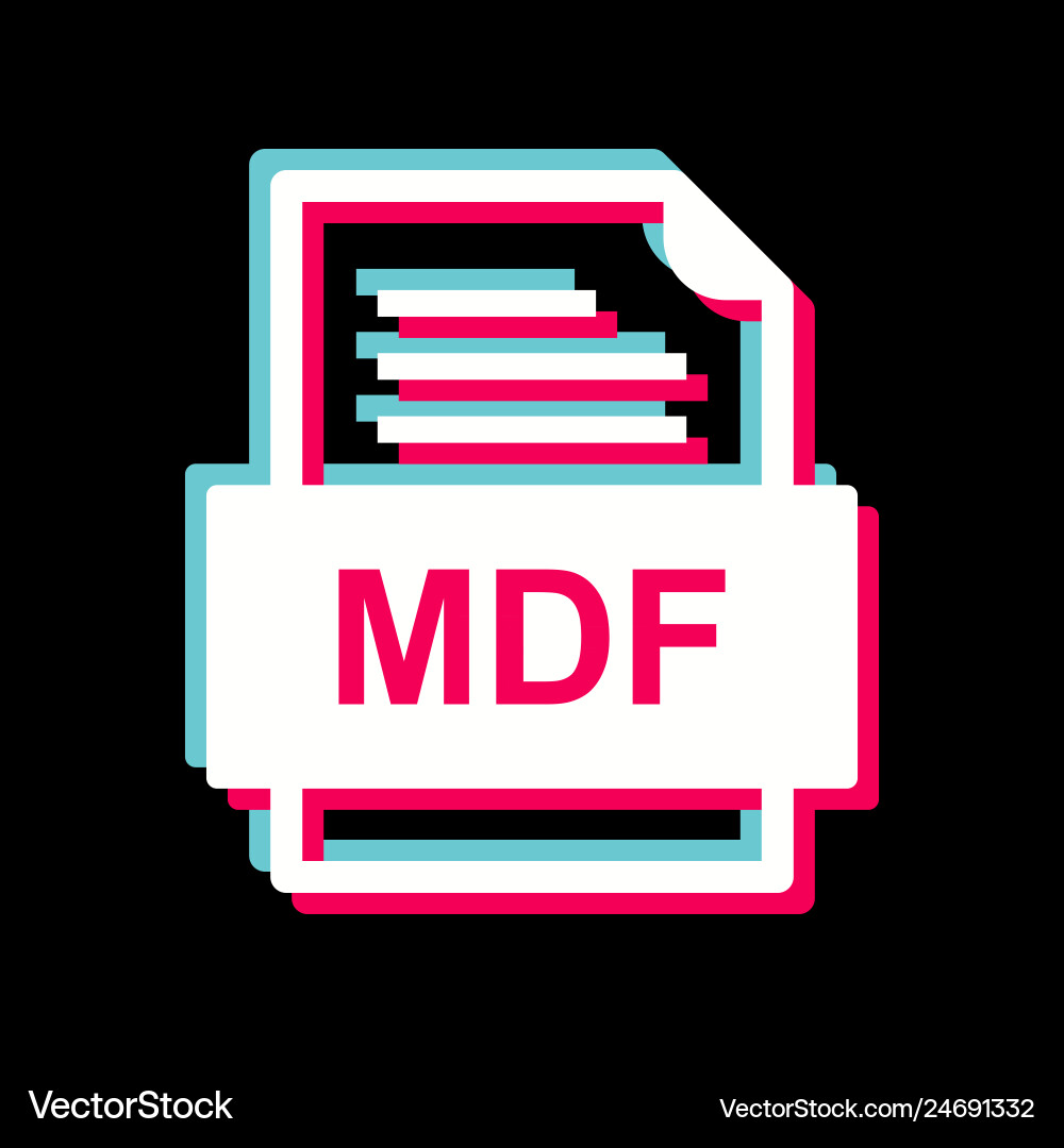 Mdf file document icon Vector Image