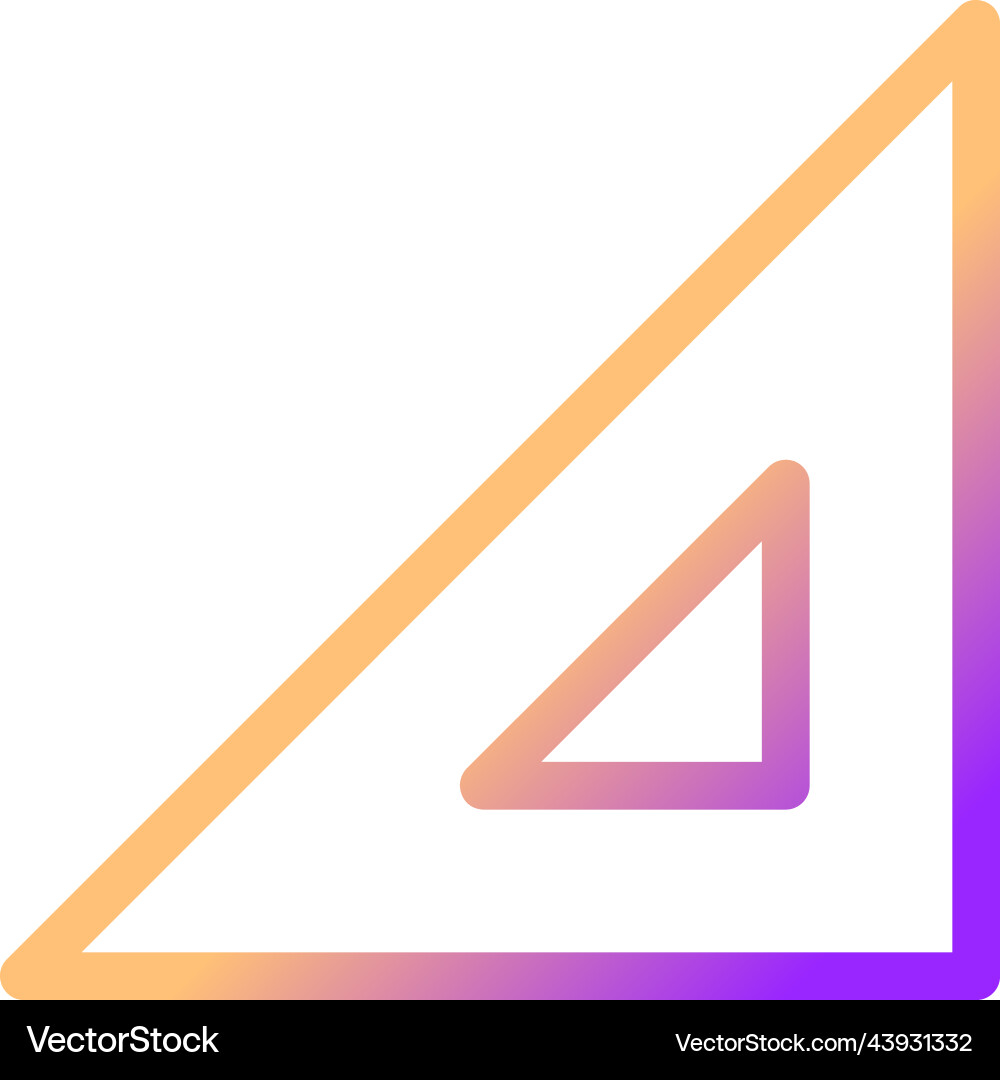 Rechteck-Reichrichter Pixel perfekte Steigung linear ui vektorbild