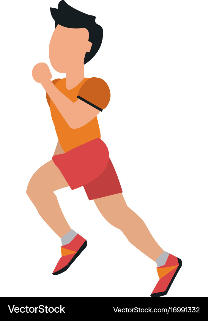 Running man avatar icon image vector image