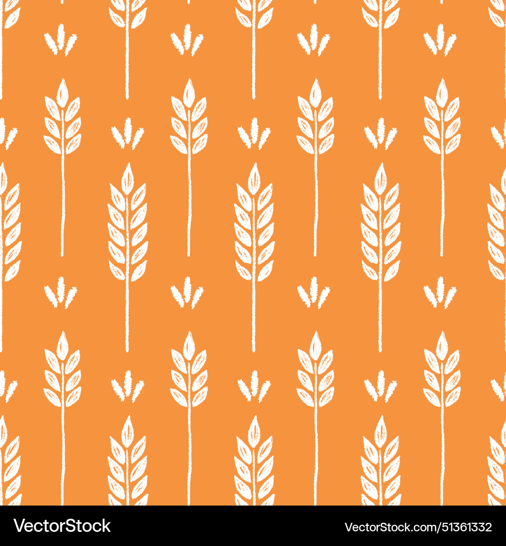 Wheat brush texture seamless pattern background Vector Image
