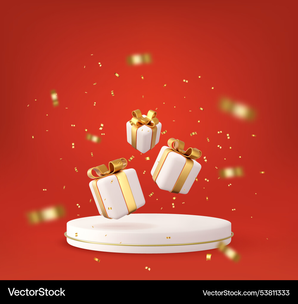 3d christmas style product podium scene 3d christmas style product podium scene vector image
