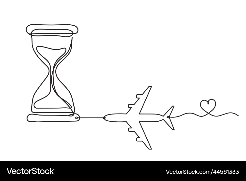 Abstract Clock with Plane vector image