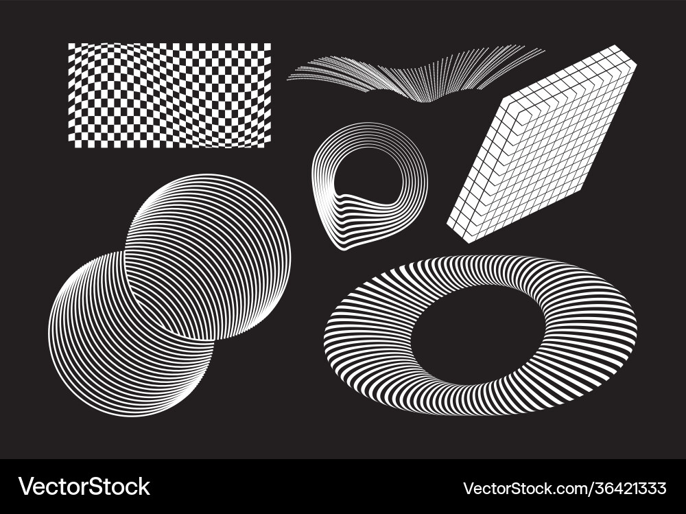 Abstract geometric shapes set transition effect Abstract geometric shapes set transition effect vector image