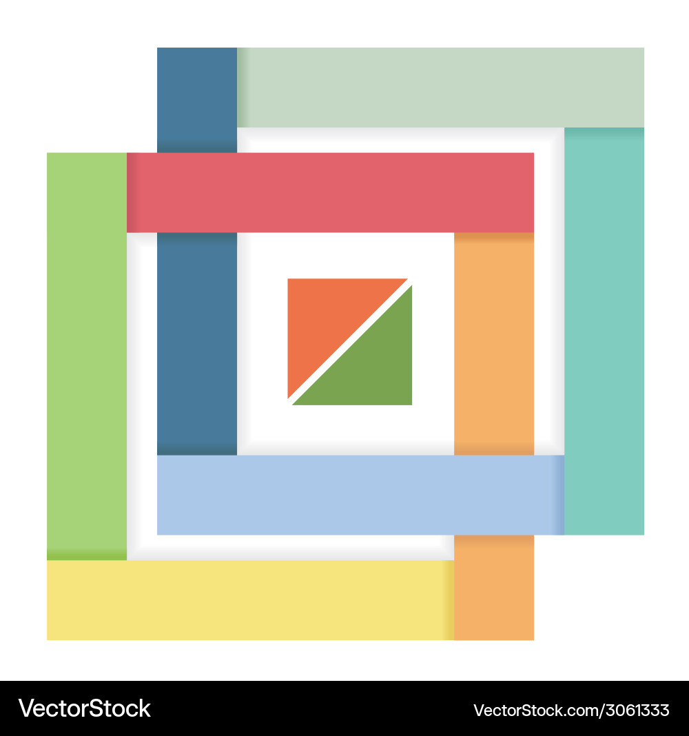 Abstract strips in the form of a square vector image