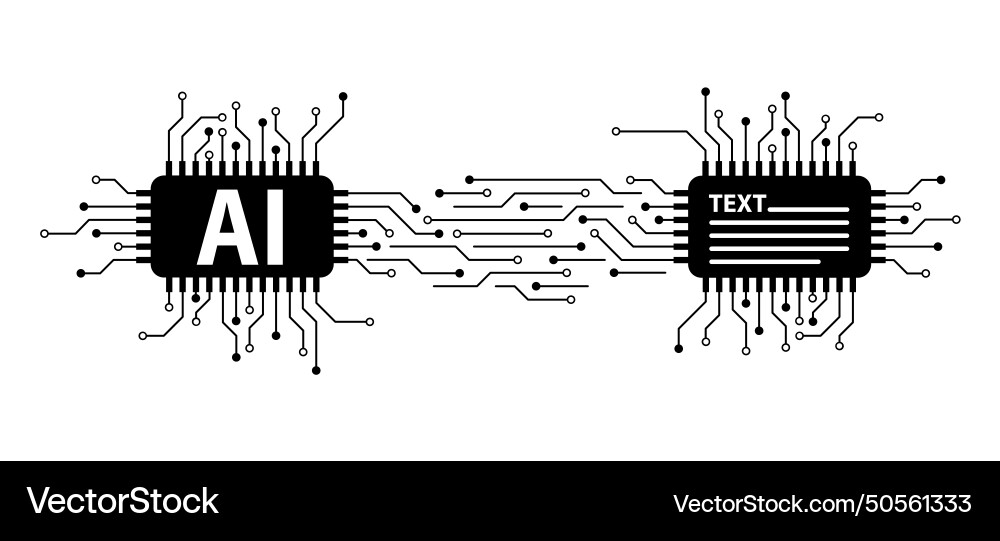 Pictrogram Ai Artificial intelligence ai pictogram Royalty Free Vector