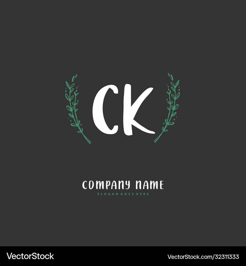 C k ck Initial Handschrift und Unterschrift Logo C k ck Initial Handschrift und Unterschrift Logo vektorbild