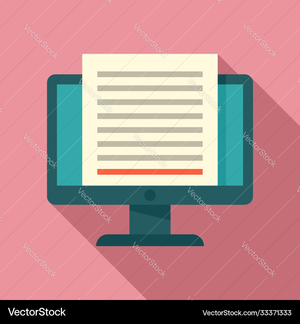 Computer summary icon flat style Computer summary icon flat style vector image