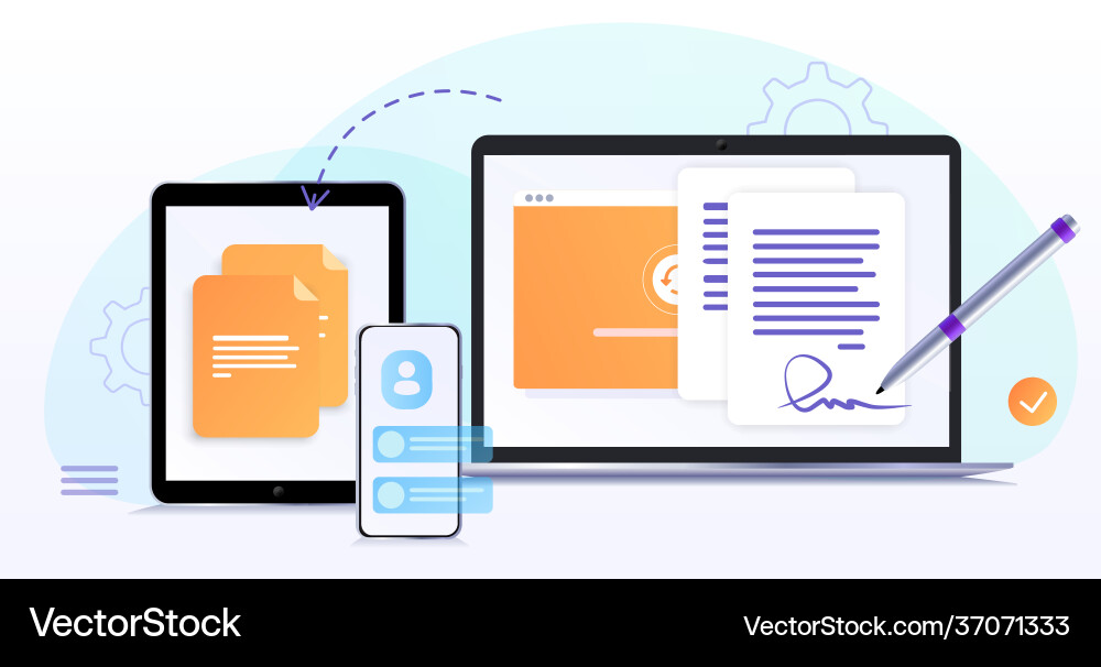 Concept web design website page development Concept web design website page development vector image