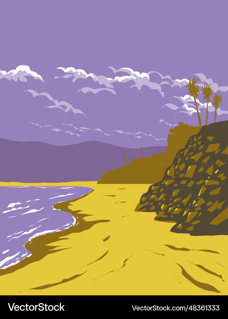 El porto beach in manhattan los angeles El porto beach in manhattan los angeles vector image