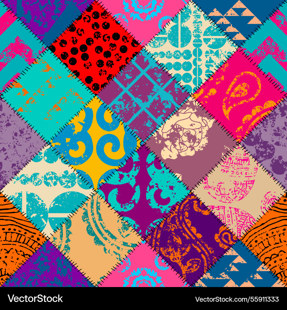 Geometric abstract pattern intersection patchwork Geometric abstract pattern intersection patchwork vector image
