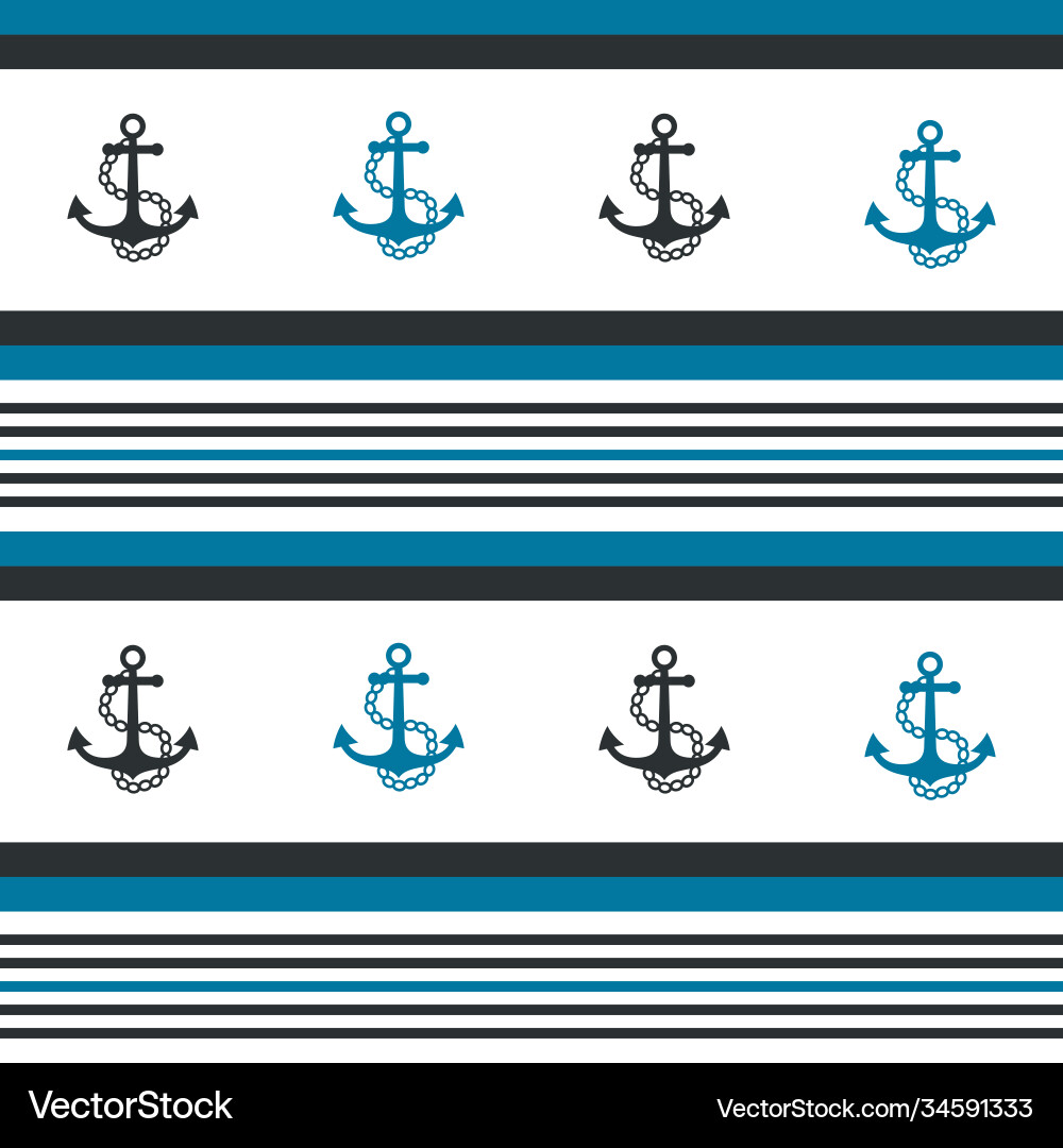 Hipster pattern background with anchor Vector Image