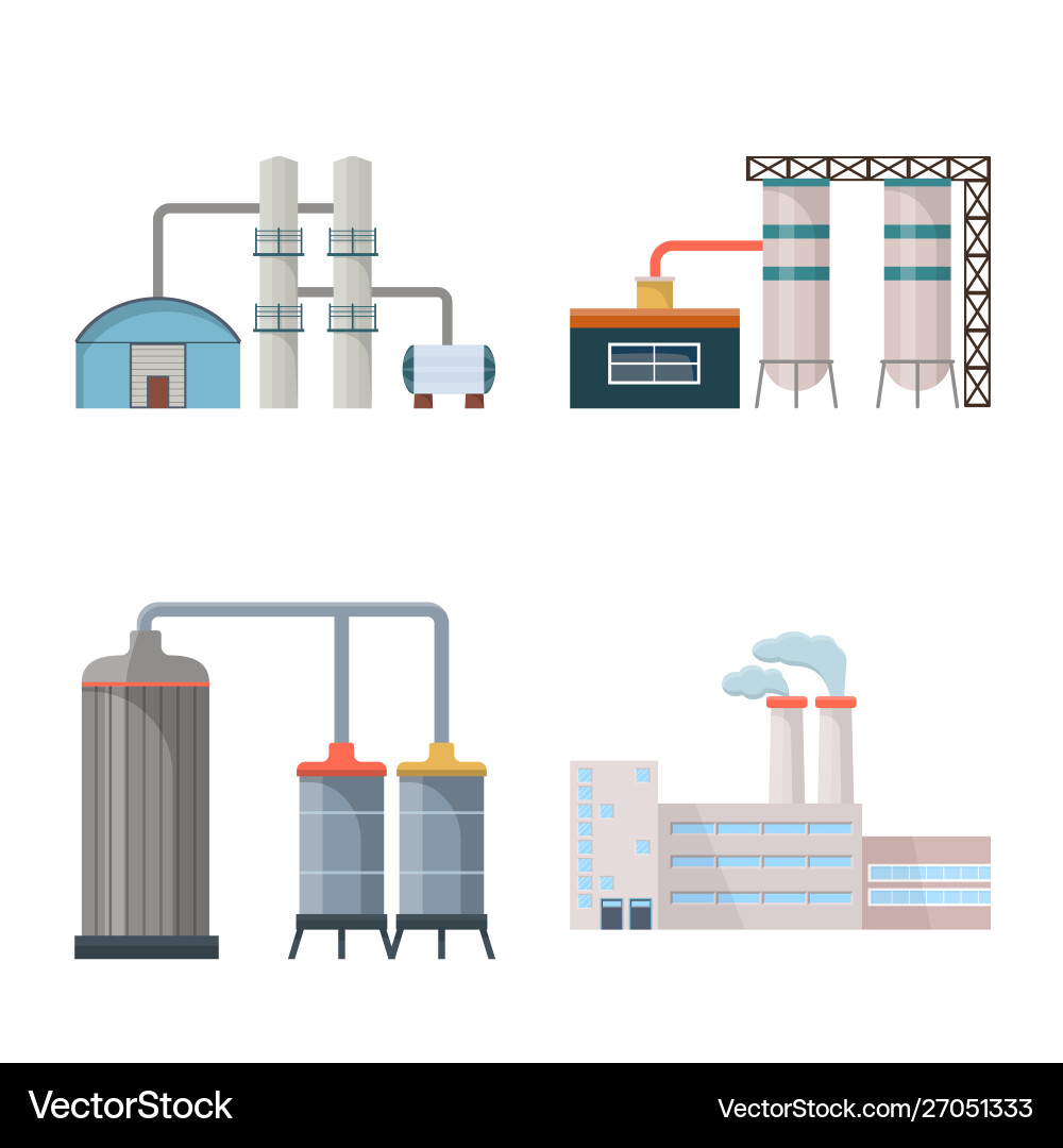 Isolated object factory and industry icon set Isolated object factory and industry icon set vector image