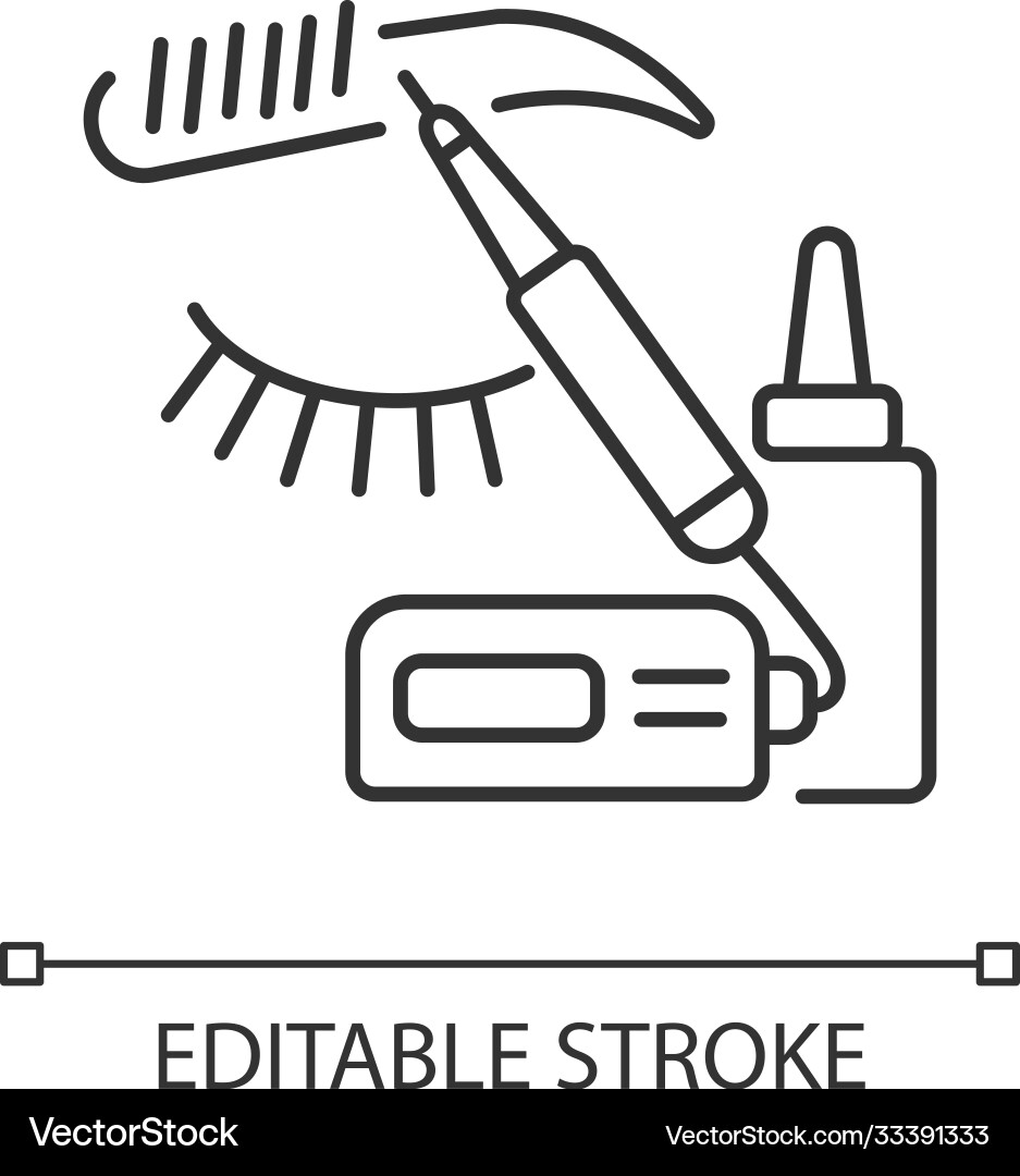 Microblading linear icon Microblading linear icon vector image
