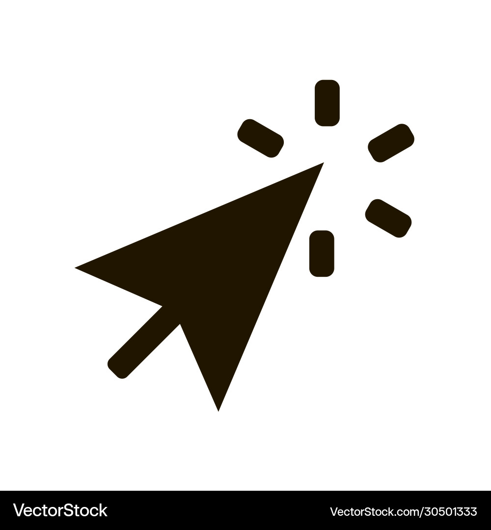 Mouse click cursor icon in trendy flat style vector image